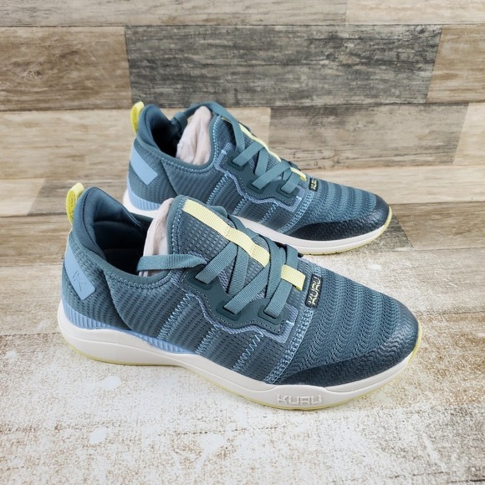 Kuru Stride Move Womens Shoes Sz 7.5 M Blue Haze Lime Sorbet Lace‎ Up Sneakers